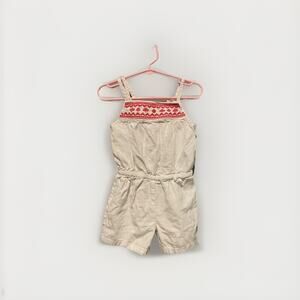 Gymboree SEASHELL CORAL cotton/linen 1pc ROMPER outfit 2t‎